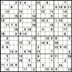16x16 Sudoku Puzzle A Lot Of Numbers Sudoku Puzzles