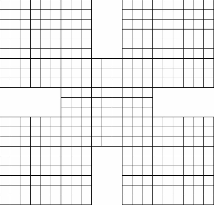 Samurai Sudoku Printable Blank