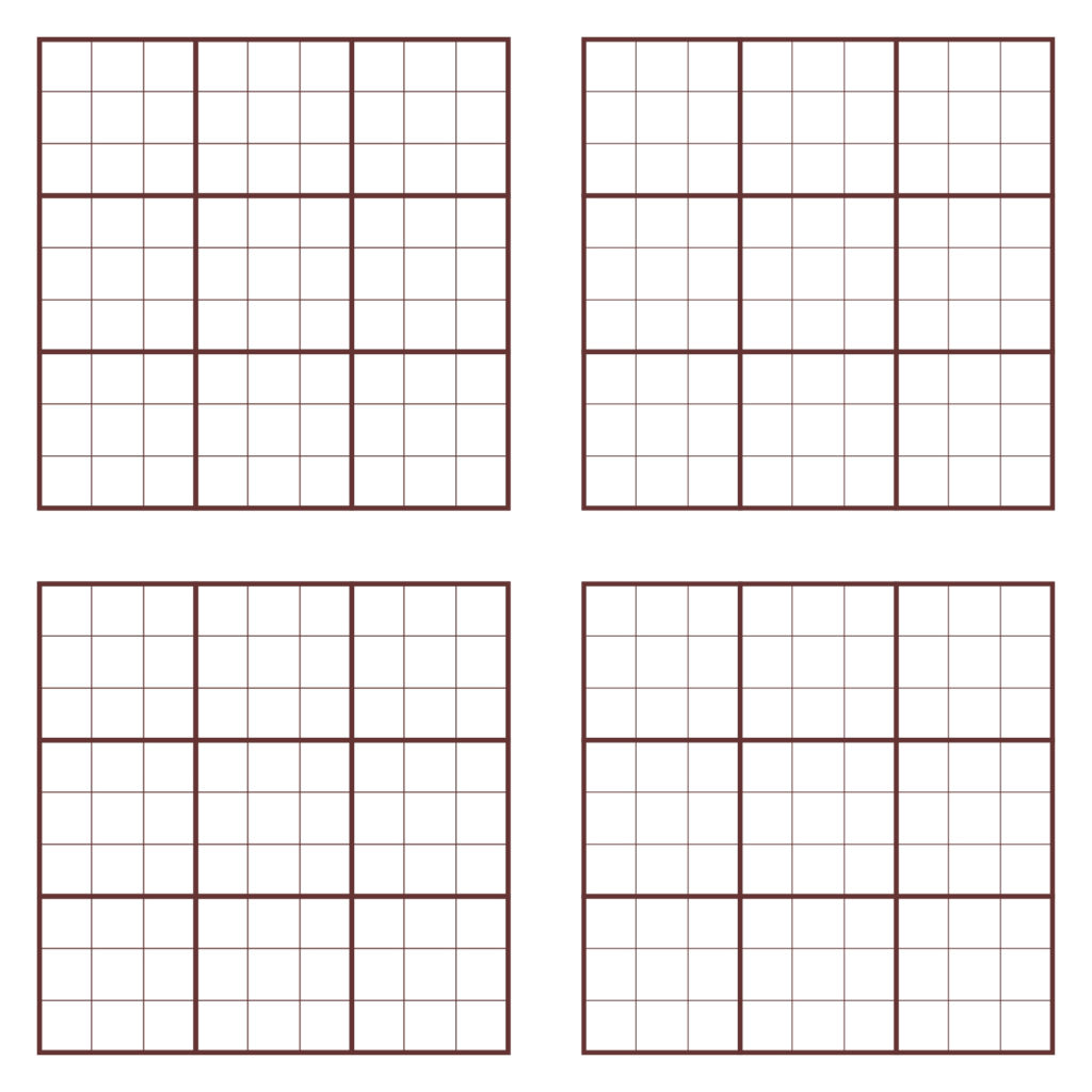 4 Best Printable Blank Sudoku Grid 2 Per Page Printablee