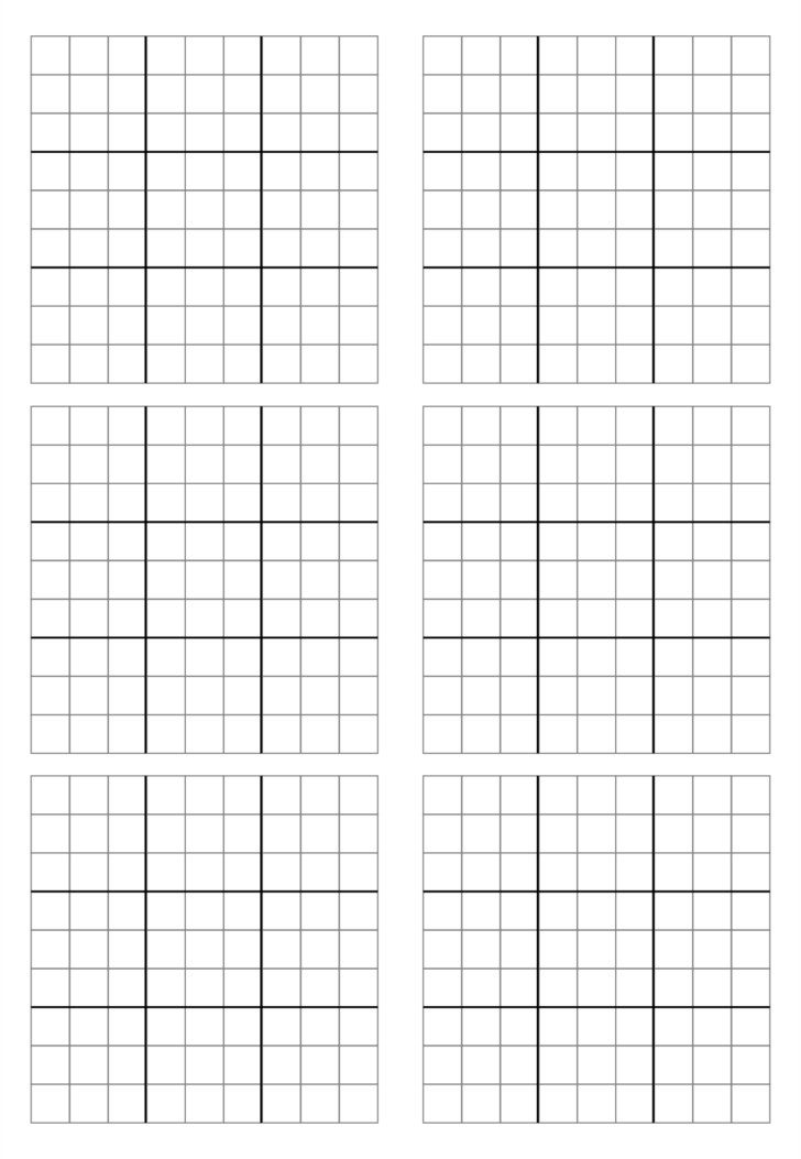 Sudoku Blank Printable Grids