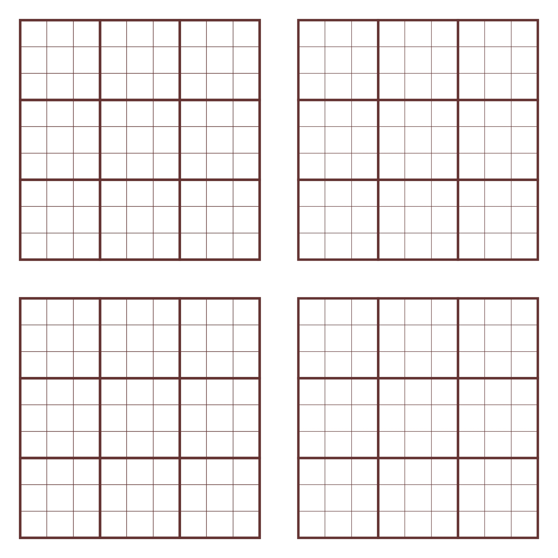 Sudoku Grid Printable Blank