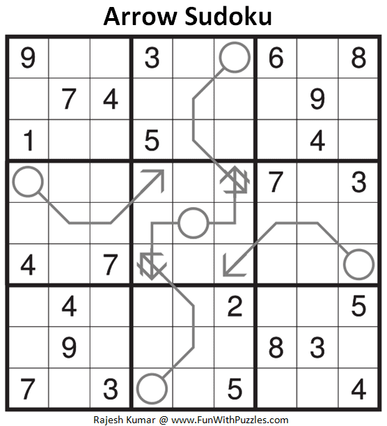 Arrow Sudoku Printable