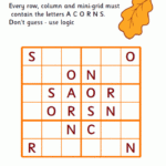 Autumn Word Sudoku Medium