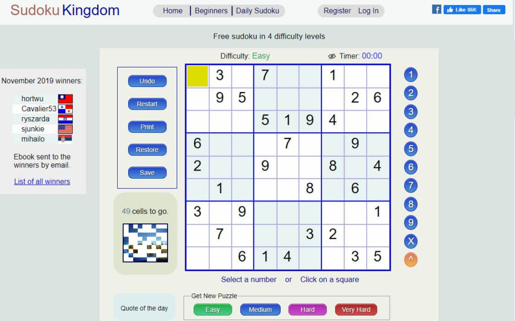 Best Free Sites To Play Sudoku Online