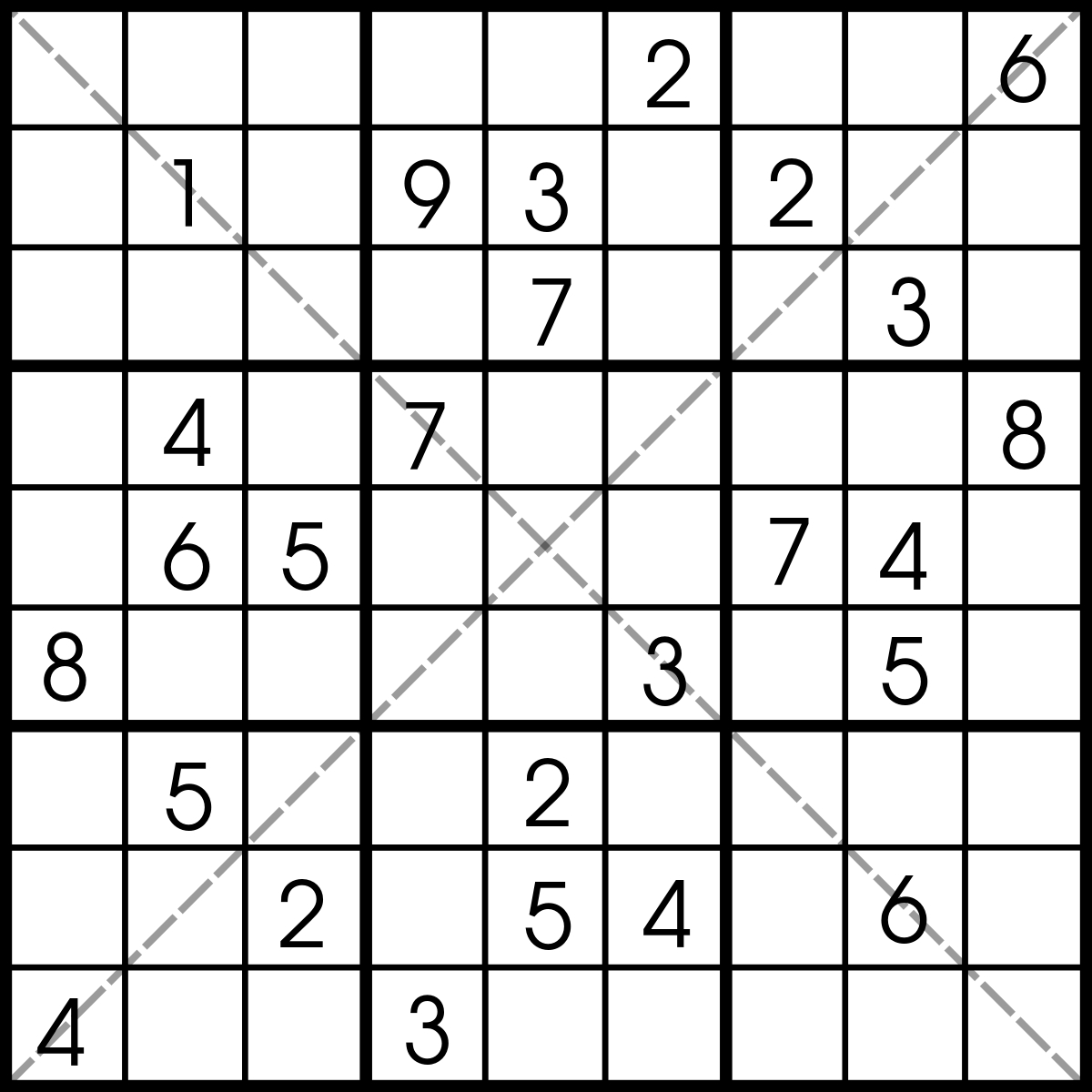 Diagonal Sudoku Puzzles Printable