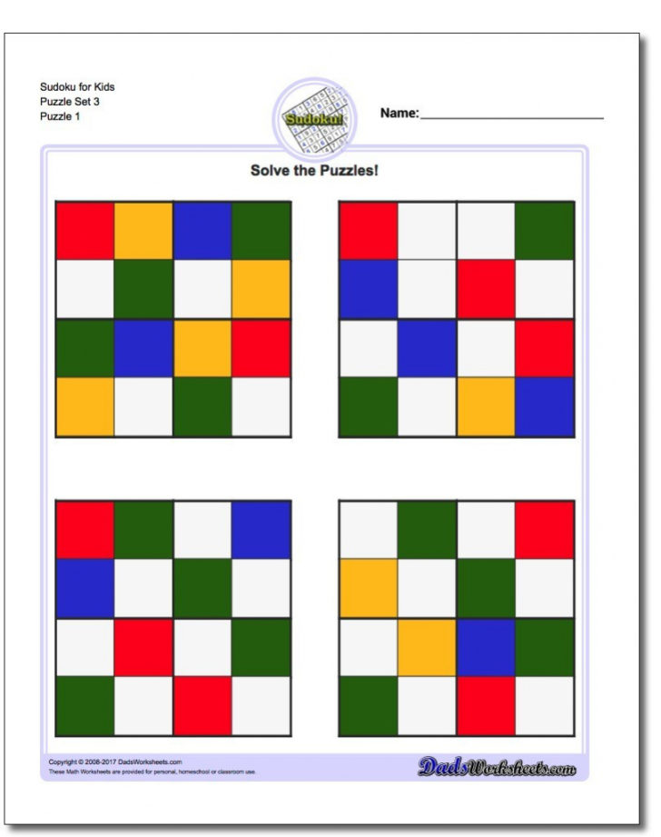 Color Sudoku Printable