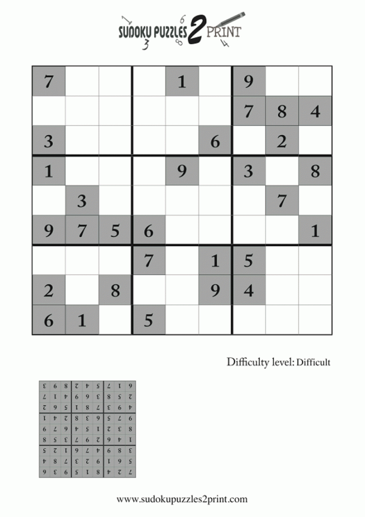 Difficult Sudoku Puzzle To Print 2 Printable Sudoku