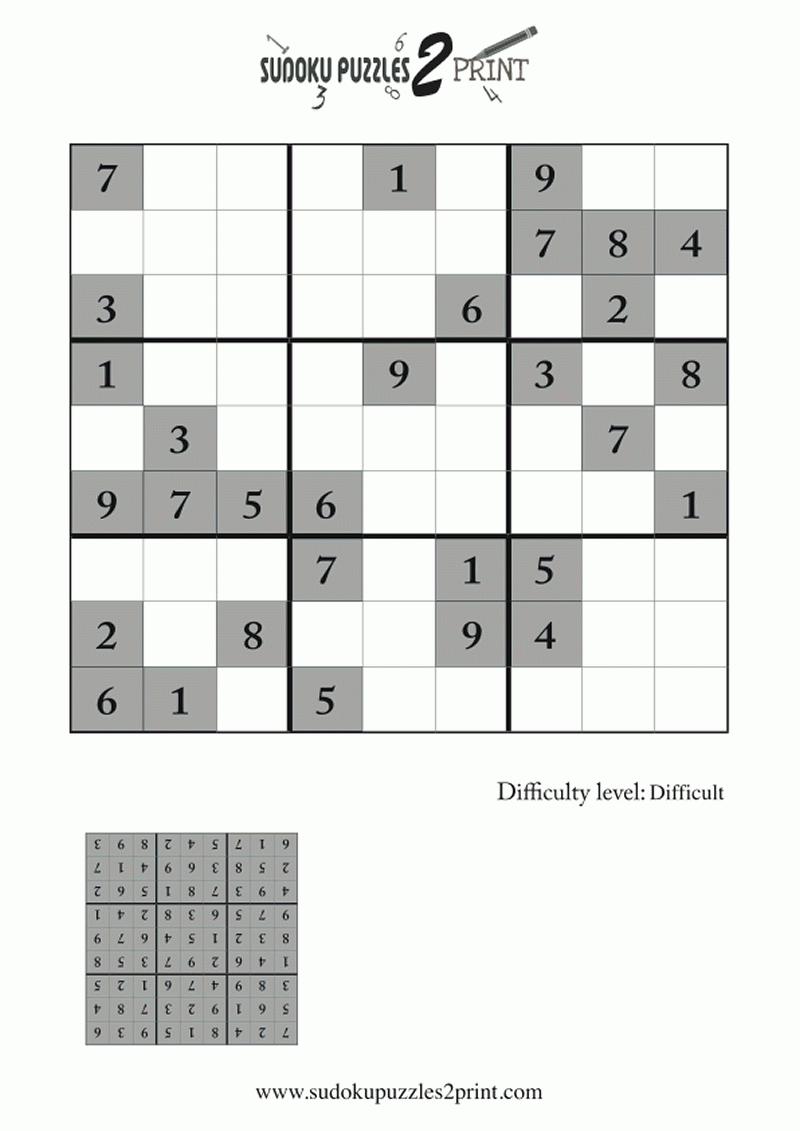 Tough Sudoku Puzzles Printable