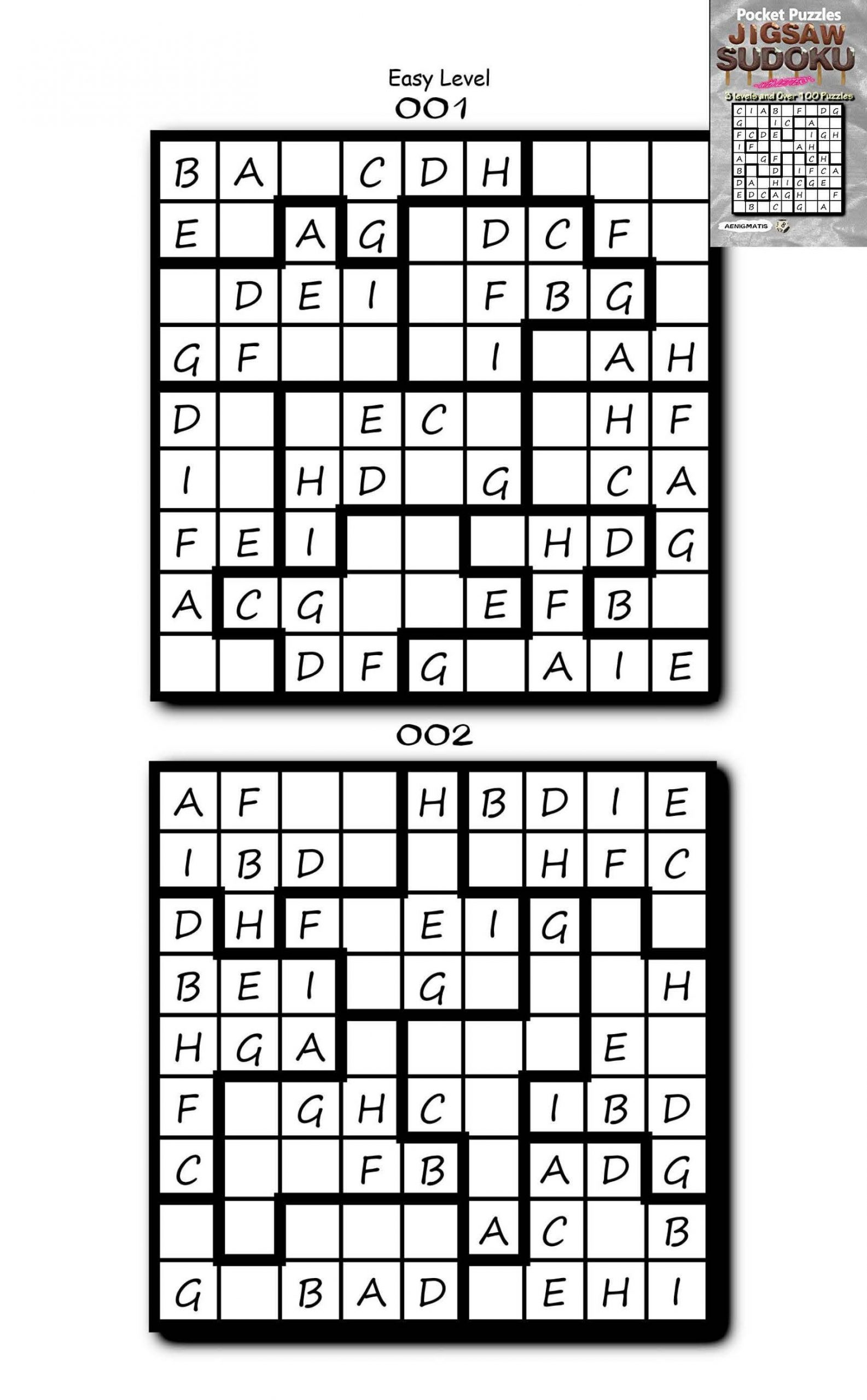 Printable Jigsaw Sudoku Puzzles