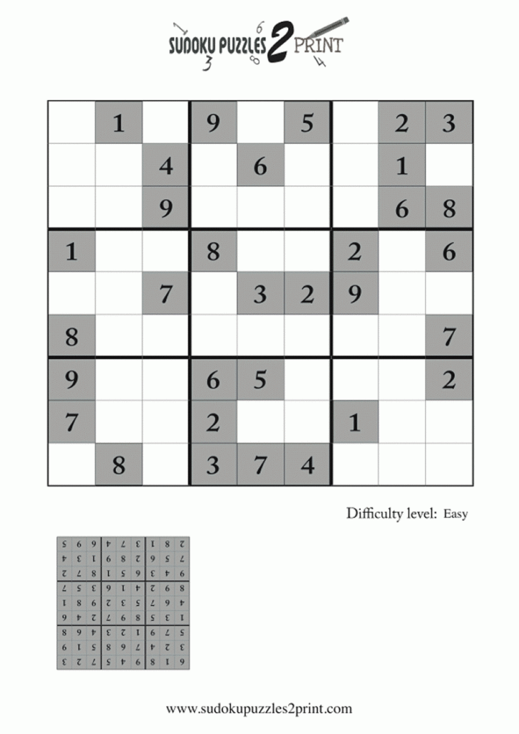 Easy Printable Sudoku Puzzles With Answers