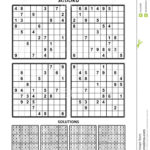 Four Sudoku Games With Answers Set 5 Stock Vector