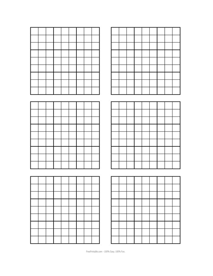 Blank Sudoku Printable Pages