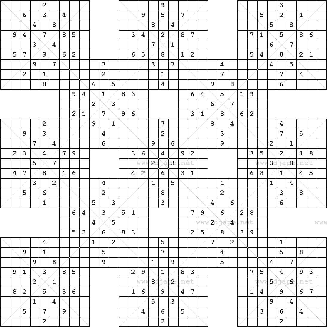 Printable Samurai Sudoku Download