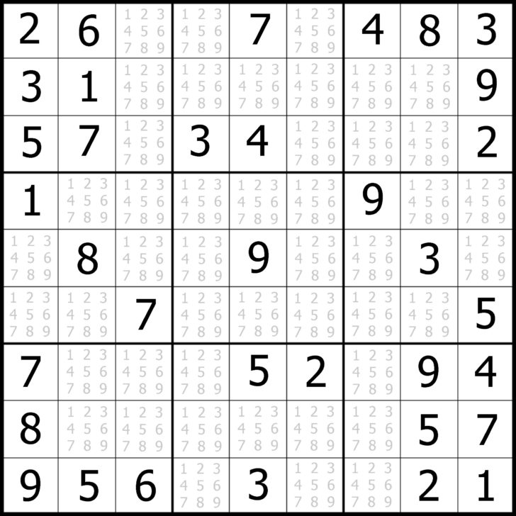 Free Printable Easy Sudoku Sheets