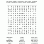 French Cheese Word Search