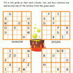 Halloween Sudoku Puzzle Halloween Puzzles Halloween