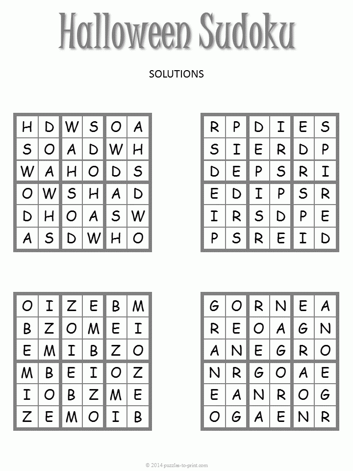Halloween Sudoku Puzzle