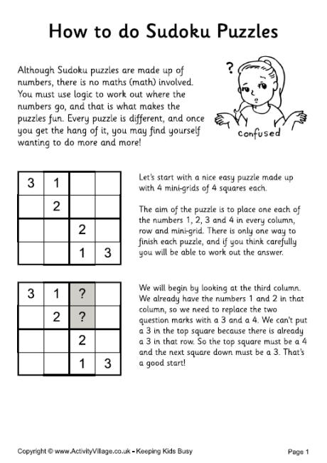 How To Play Sudoku Printable