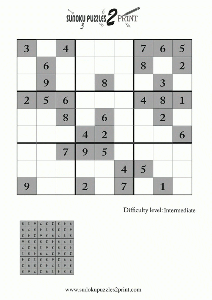 Sudoku Intermediate Printable