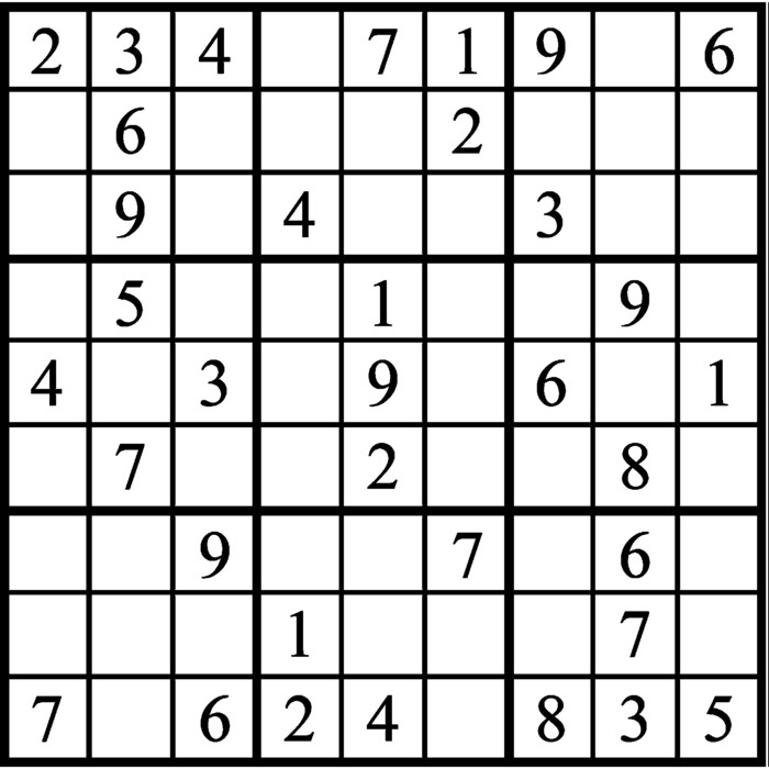 Janric Classic Sudoku For Sep 03 2018 By Creators