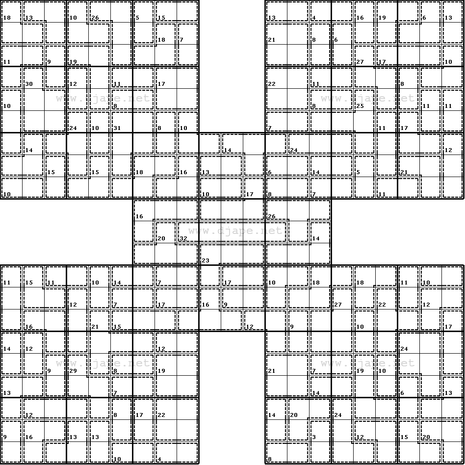 Killer Sudoku Printable Puzzles