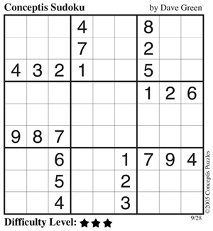 Conceptis Sudoku Printable
