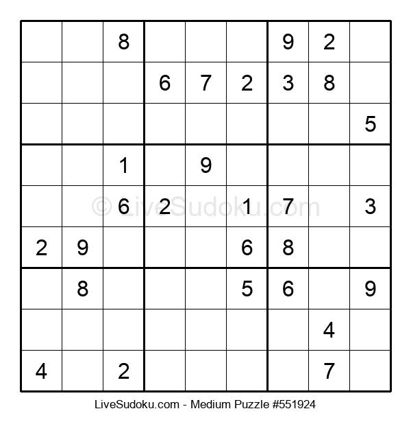 Medium Sudoku Online 551924 Live Sudoku