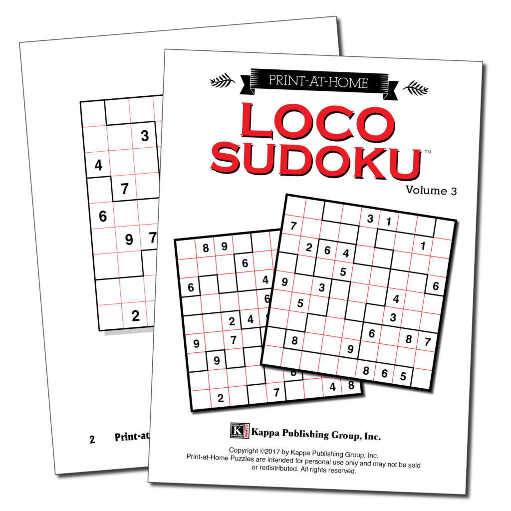 Print At Home Loco Sudoku Kappa Puzzles