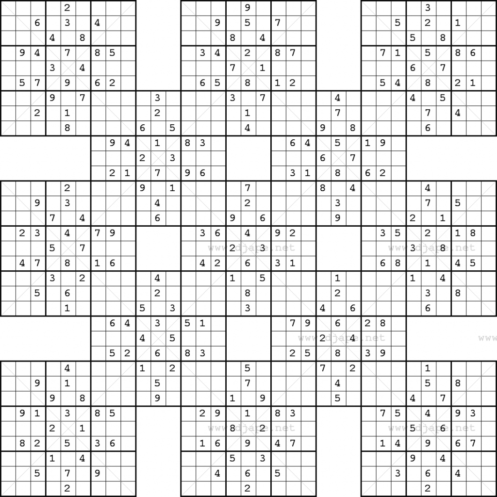 Printable Giant Sudoku Printable Sudoku Free