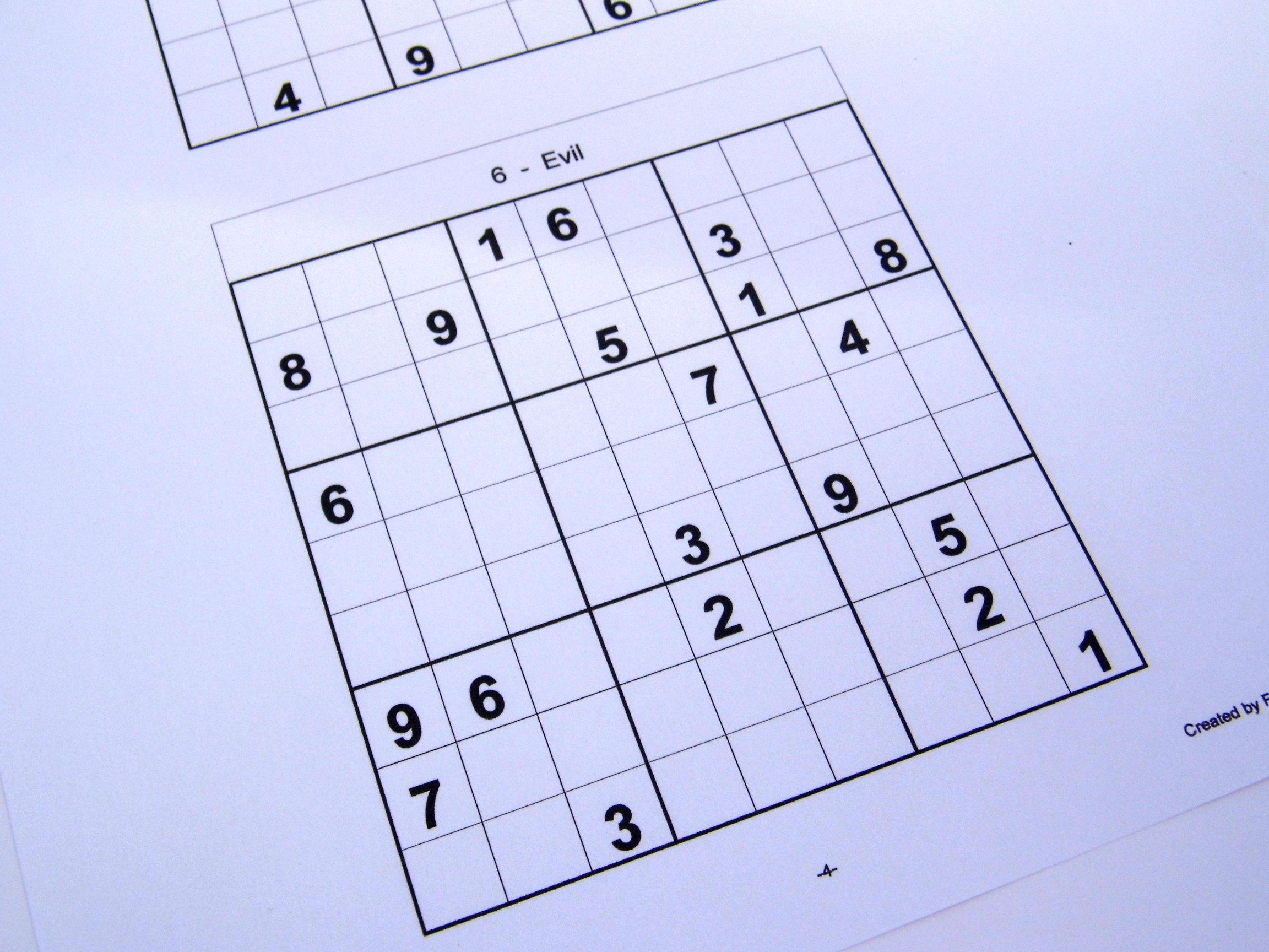 Free Printable Sudoku Puzzles 2 Per Page