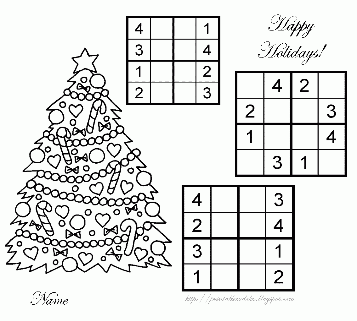 Holiday Sudoku Printable