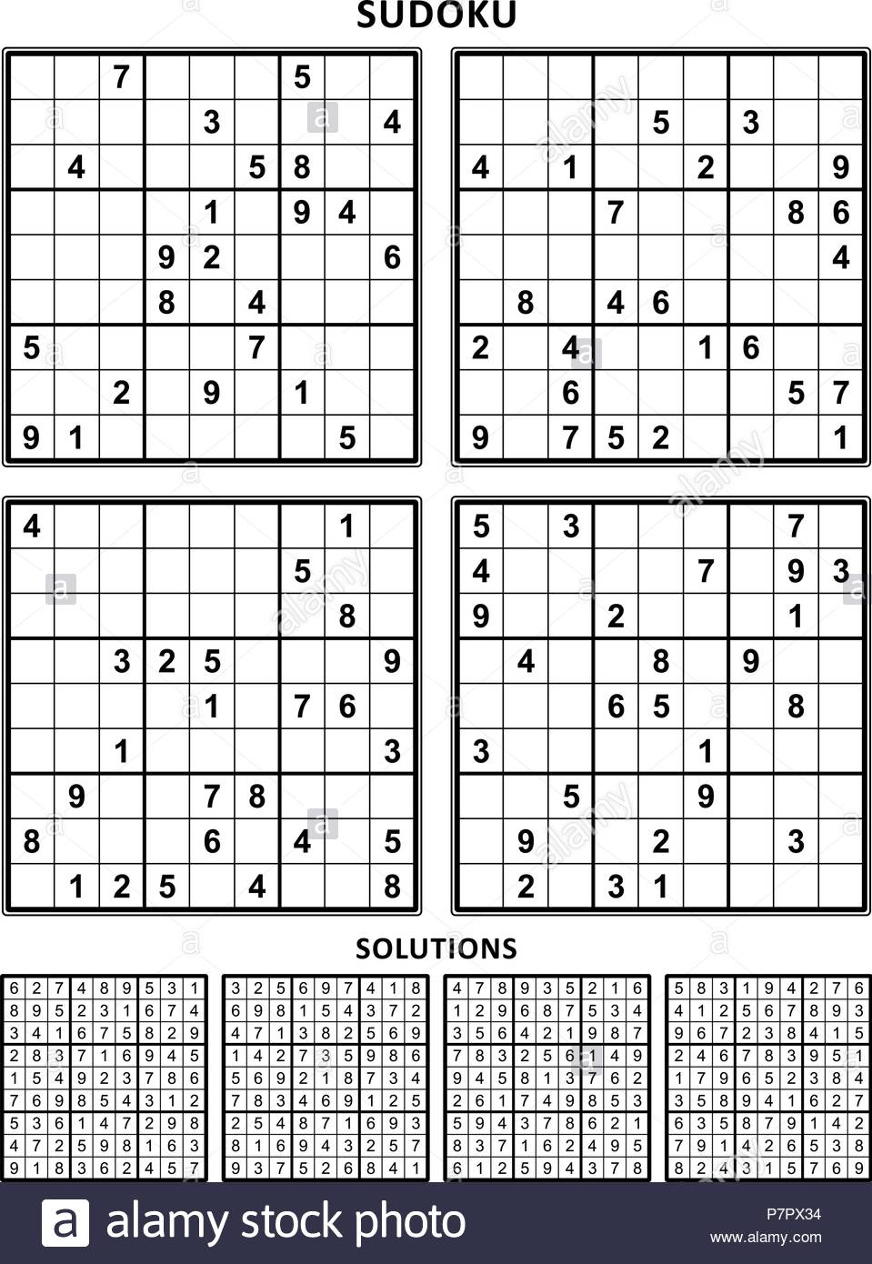 Printable Easy Sudoku Puzzles 4 Per Page