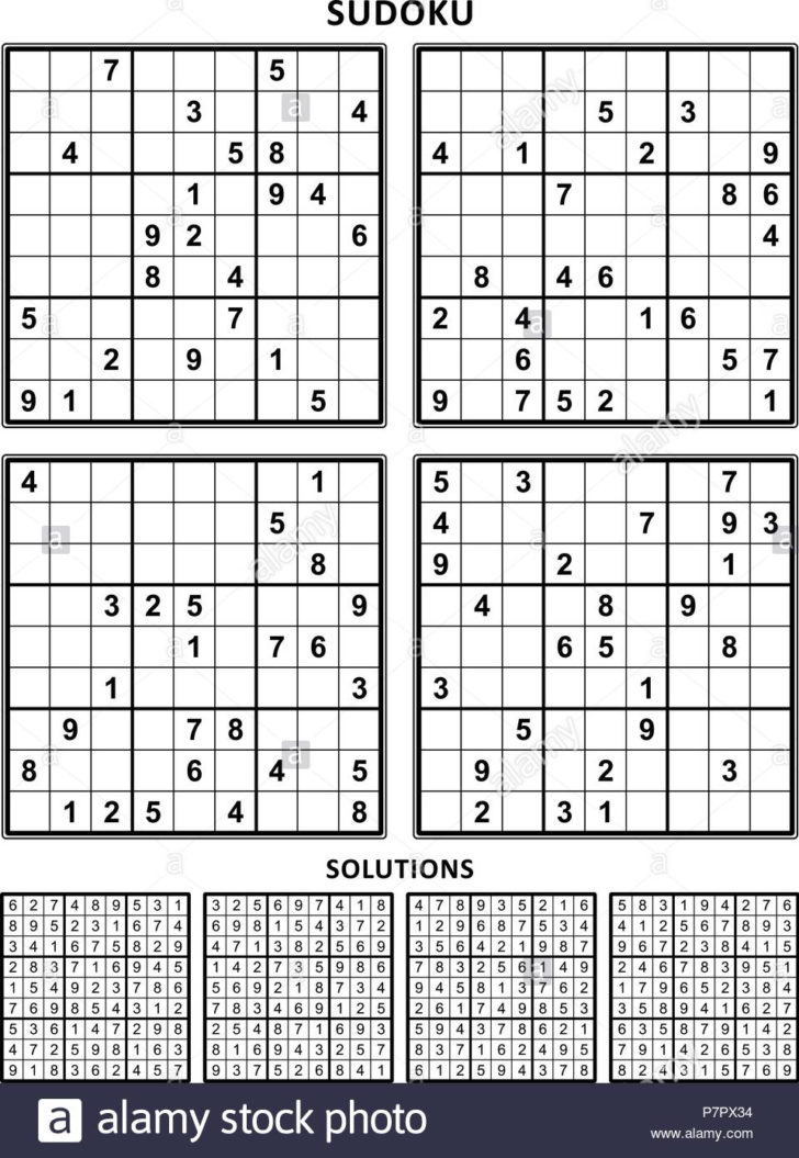 Printable Sudoku Puzzles 4 Per Page