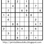 Printable Sudoku Printable Sudoku 4 Square Easy