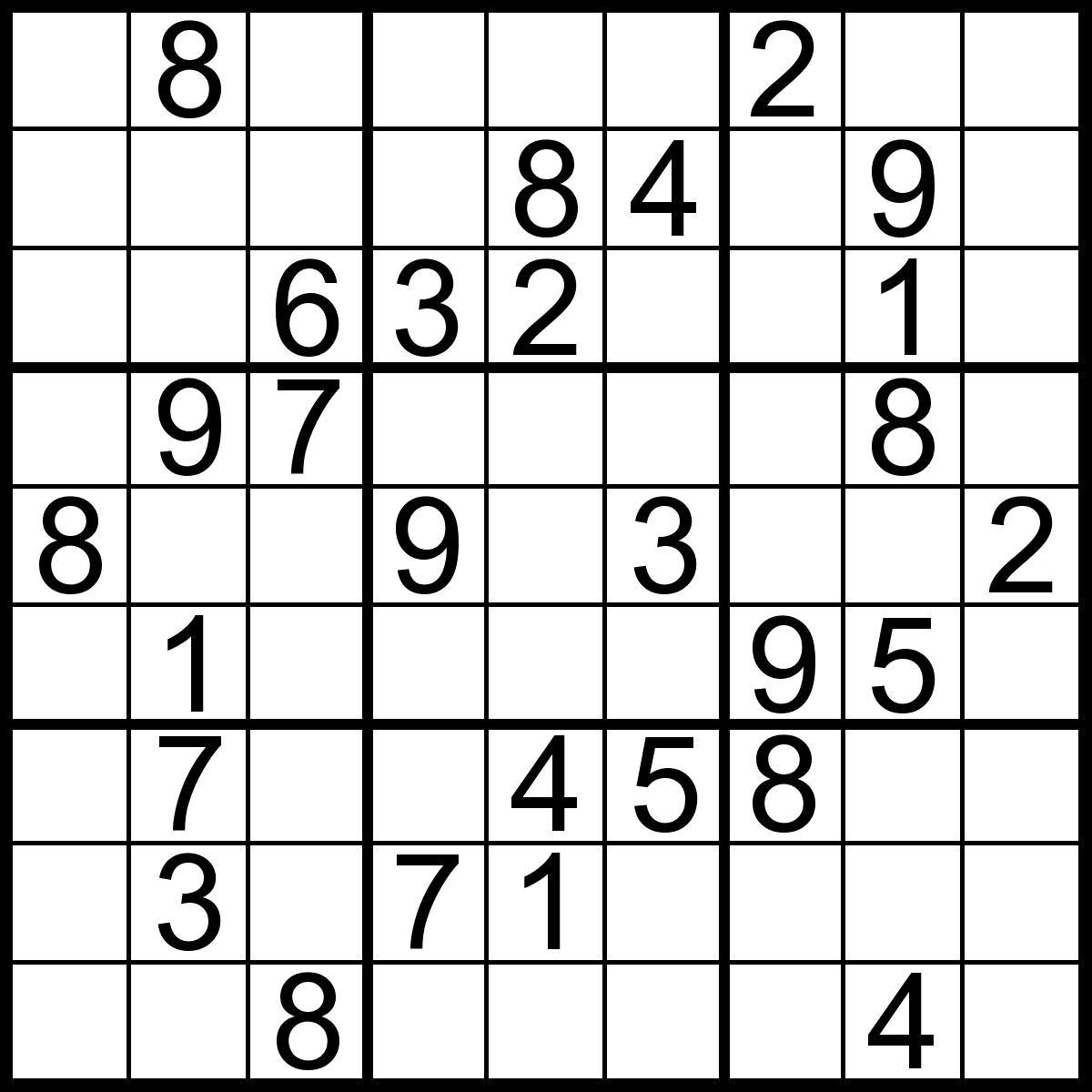 Sudoku 3x3 Printable