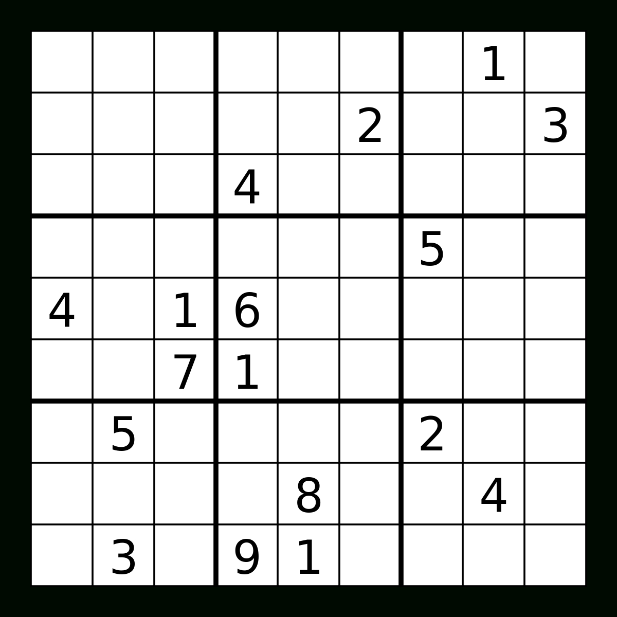 Sudoku 3x3 Printable