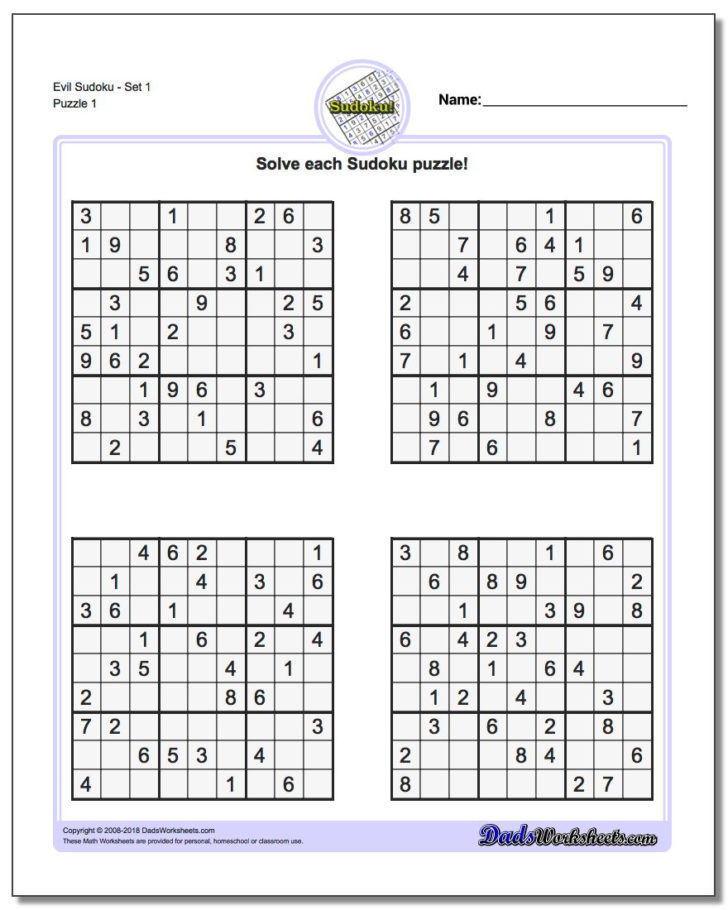 Printable Sudoku Sheets