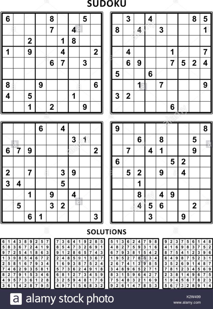 Printable Sudoku Puzzles With Answer Key Sudoku Printable