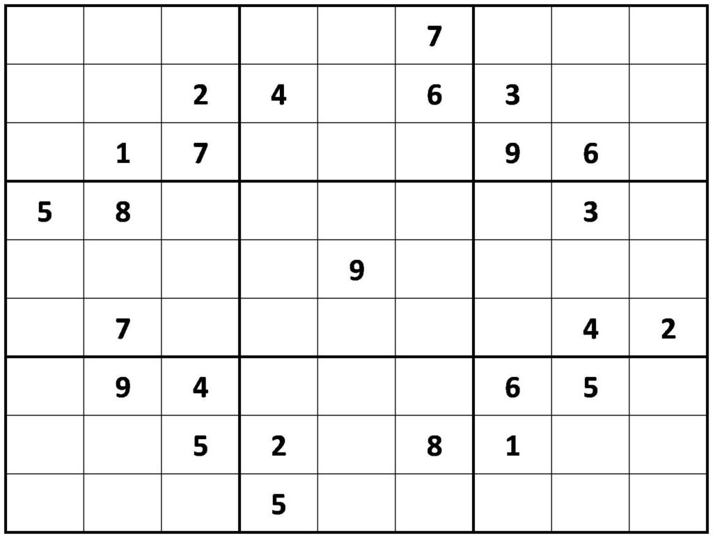 PRINTABLE SUDOKU Sudoku Printable Sudoku Sudoku Puzzles