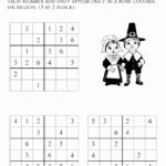 Printable Thanksgiving Sudoku Puzzles For Kids And Math