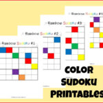 Rainbow Colors Sudoku Logic Game For Kids School Time