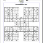 Samurai Sudoku Five Puzzle Set 1 Sudoku Worksheet