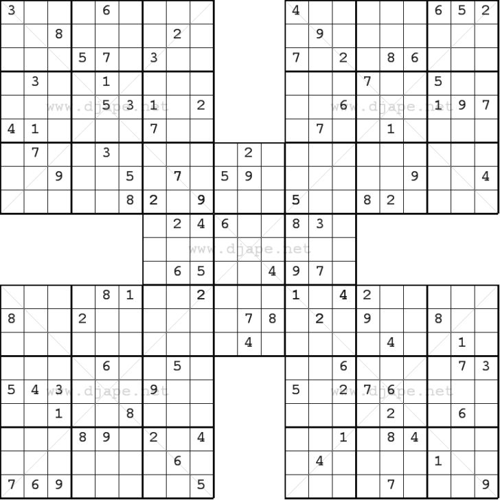 Printable Samurai Sudoku Download