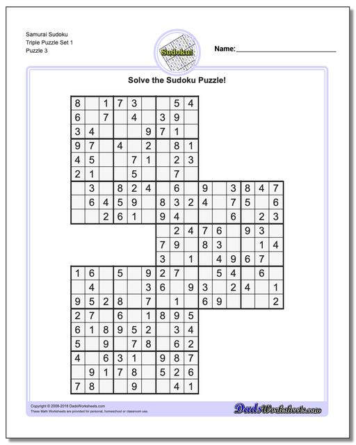 Sudoku Triples Printable
