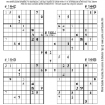Samurai Sudoku Triples Math Worksheets Sudoku Puzzles