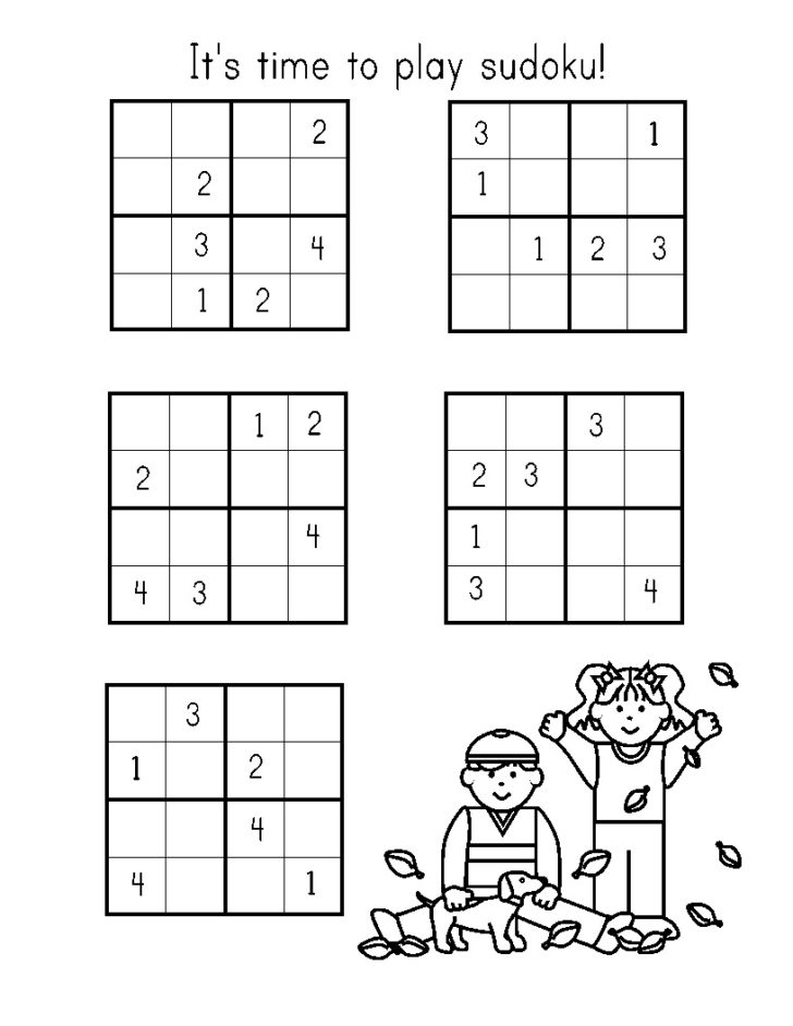 Printable Sudoku Worksheets For Kids