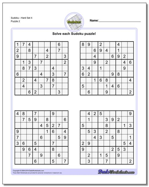 Printable Sudoku 6 Per Page Medium