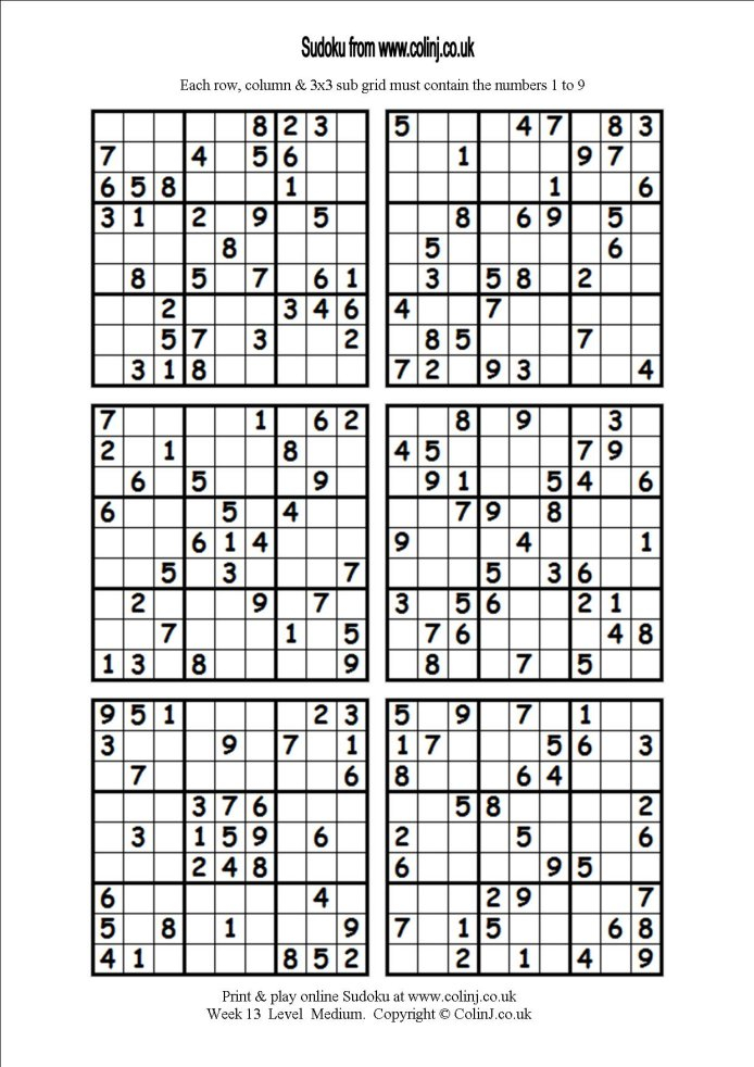 Printable 3d Sudoku