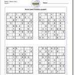 Sudoku Printable Medium 6 Per Page Sudoku Printable
