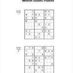 Sudoku Printable Pdf Medium Sudoku Printable